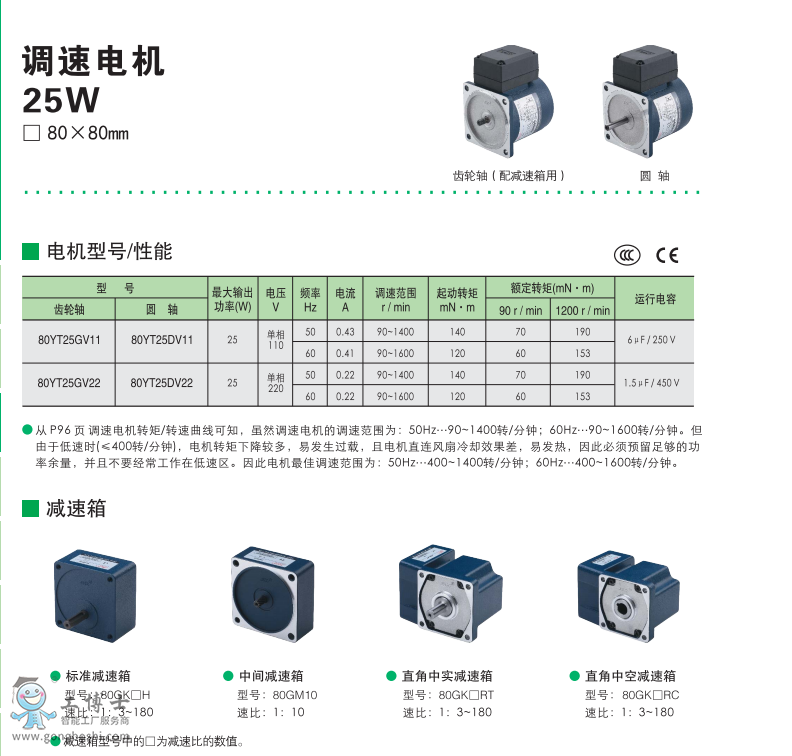 25W調速電機